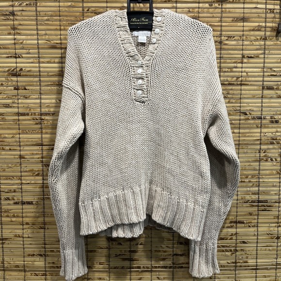 Soft Surroundings Sweaters - Soft Surroundings Chunky Knit Hooded Sweater XL Beige Fisherman‎ Cottage Granola